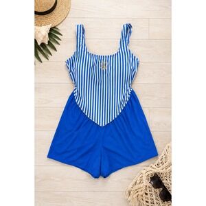 Baltex Plus Size 20 Swimdress NWT‎ Blue White Nautical Tummy Control Vacation